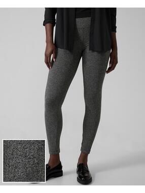 Athleta Delancey Herringbone Tight Women's LARGE Black/ White Leggings